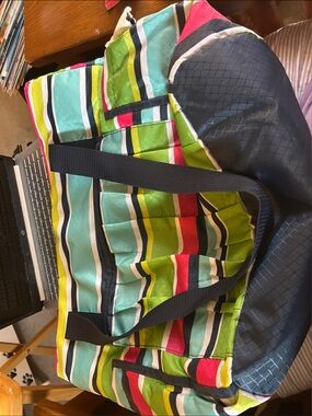Thirty one Striped Multicolor Tote Bag